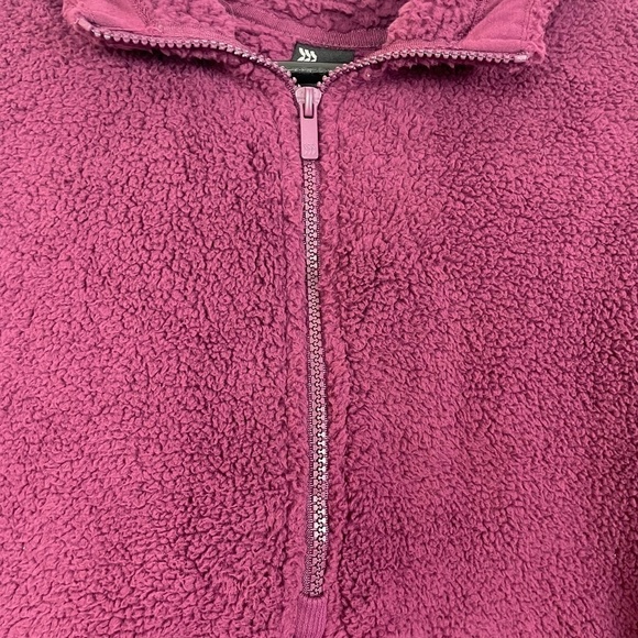 NWT - Purple Teddy Bear Half Zip Up Hoodie, Cozy, Comfy by All in Motion, Size M - Picture 5 of 8